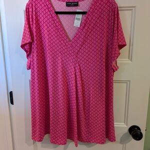 New with tags! Lane Bryant Fuchsia Geometric Women's Tunic